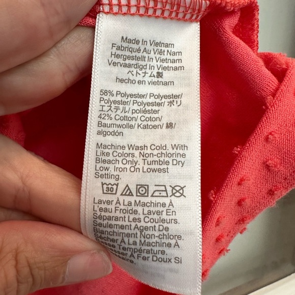 J. Crew Swiss Polka Dot Coral Ruffle Sleeve Top Women’s Plus Size 3X - Picture 7 of 8